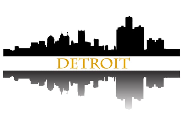 Detroit Investing Strategies, silhouette or Detroit  