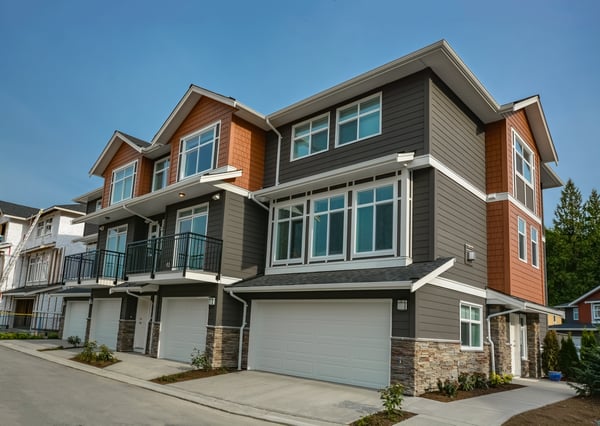 Brand new residential triplex house on the final stage of constr