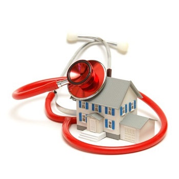 Home Inspection, stethoscope on house