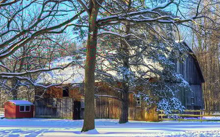 Winter, heavy snow