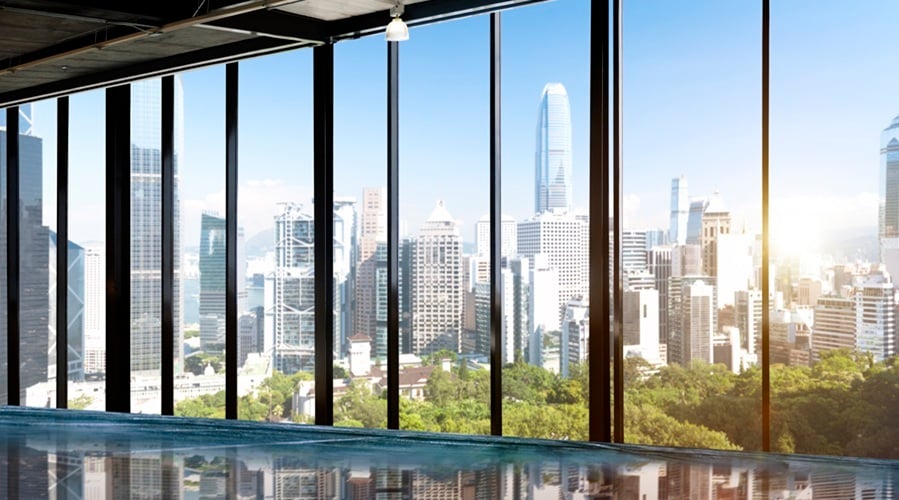 Urban Scene Skyline Morning View Metropolis