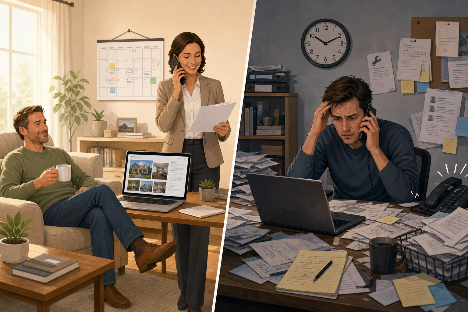 the split of hiring someone to manage a property vs the stress of managing it all yourself