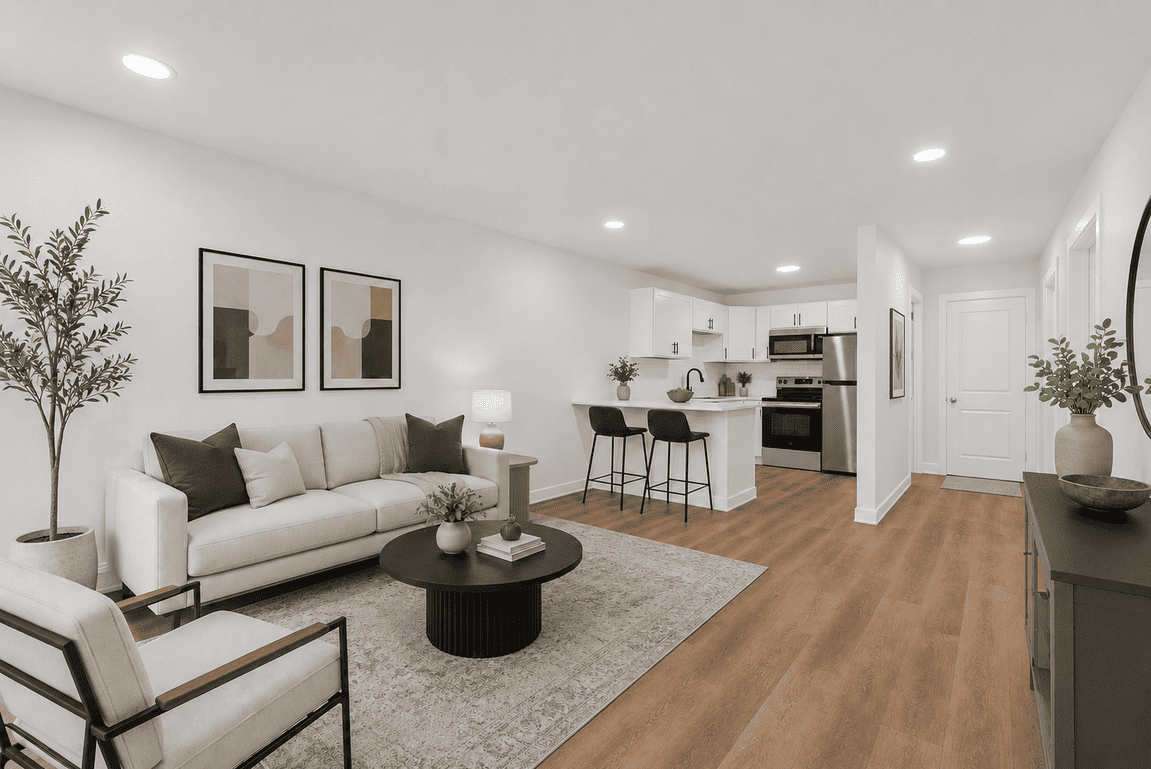 Living Room Kitchen