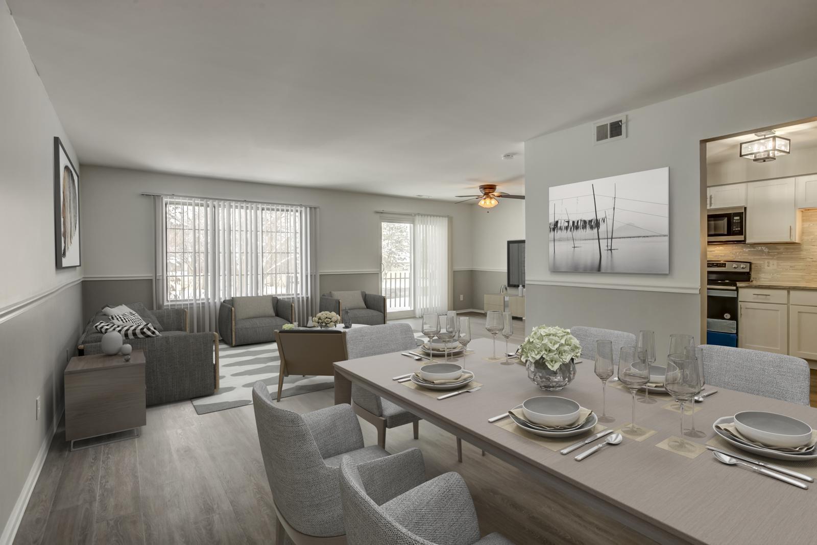 Living and dining room