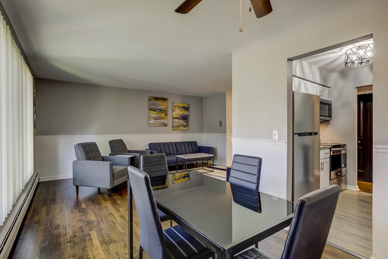 Dining area and kitchen